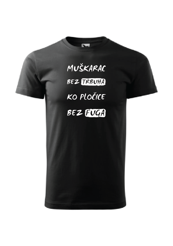 Muškarac bez trbuha ko pločice bez fuga | Muška majica