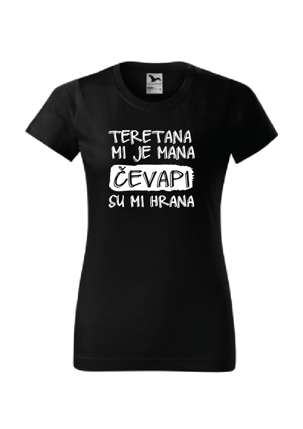 Teretana mi je mana ćevapi su mi hrana | Ženska majica