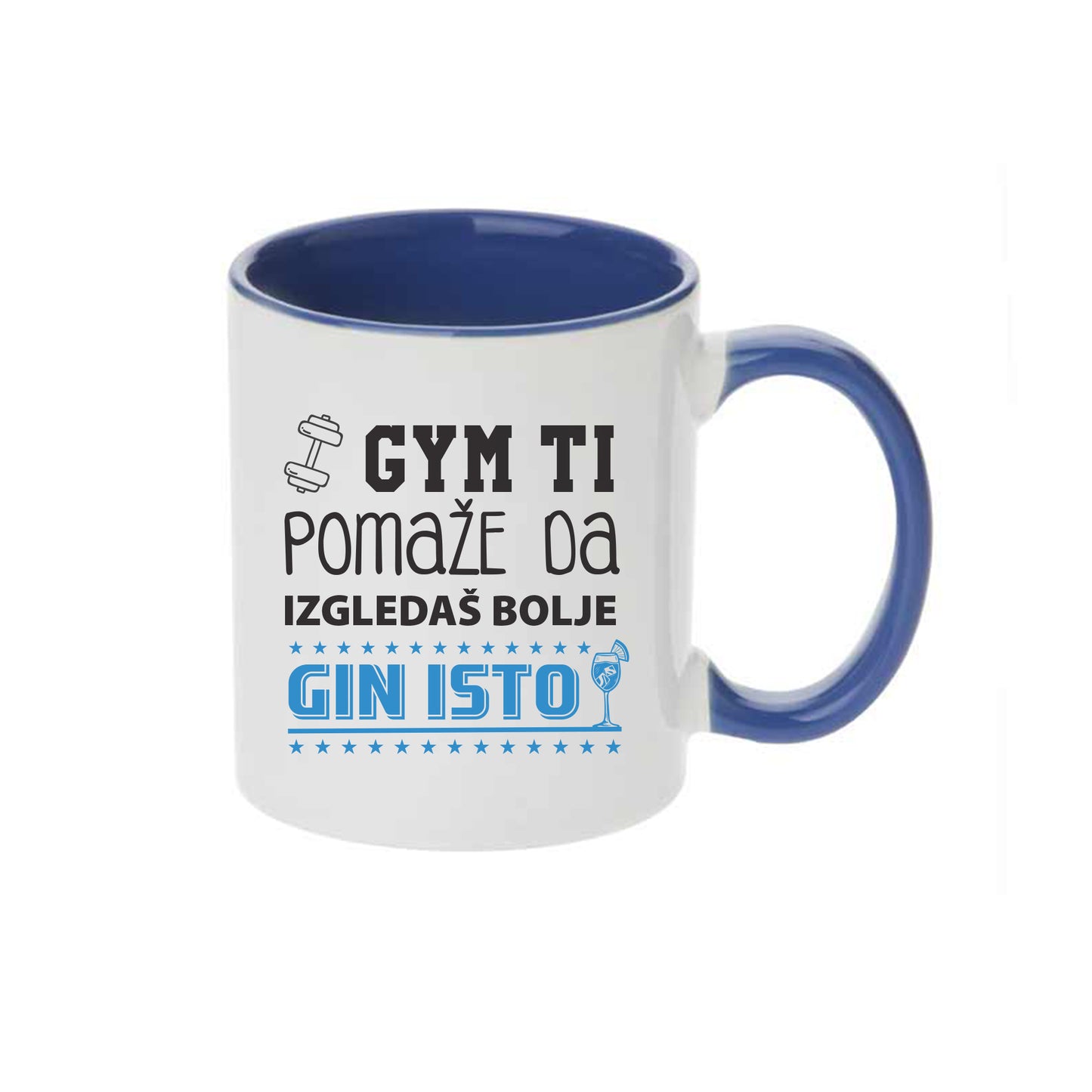 Gym ti pomaže da izgledaš bolje, Gin isto | Keramička šalica