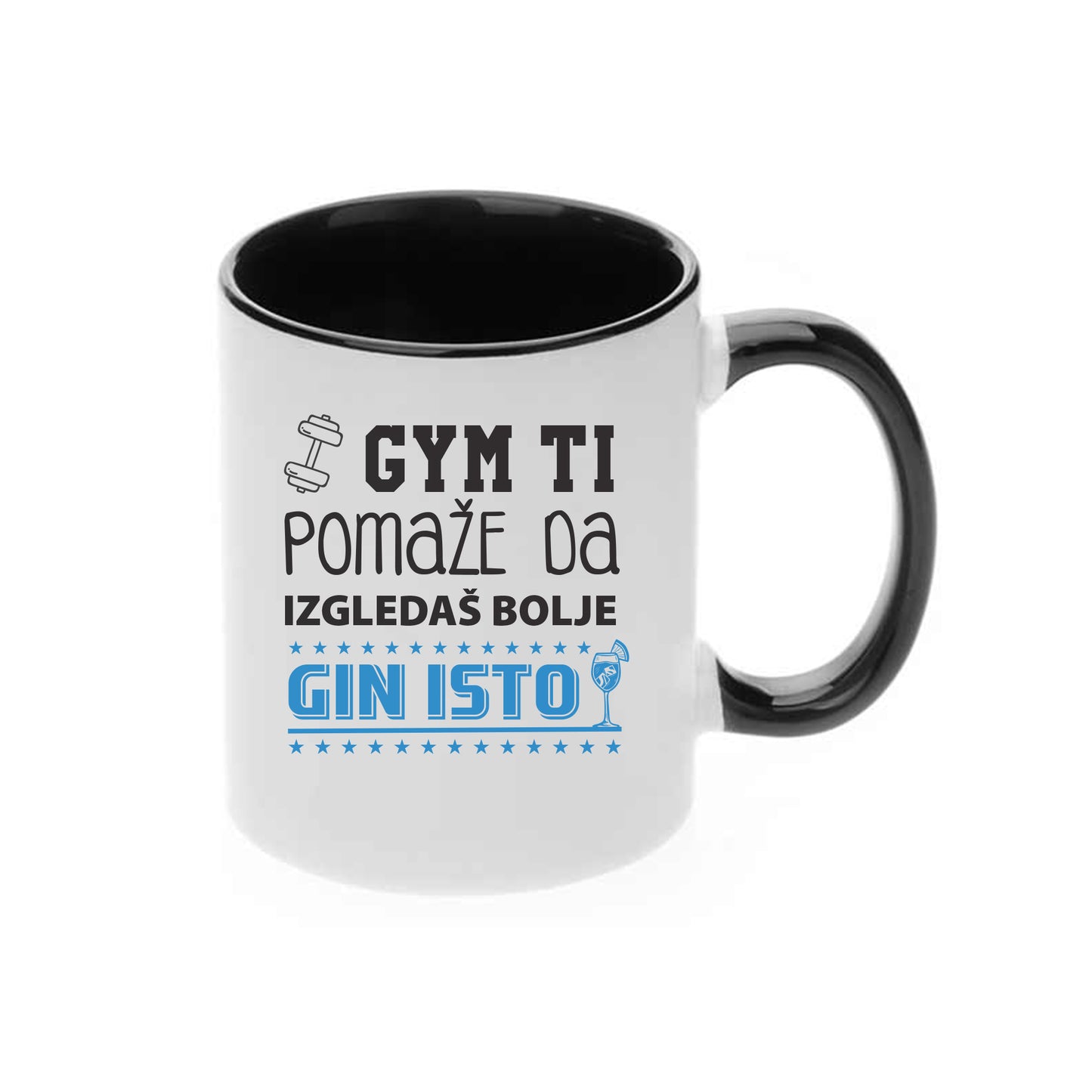 Gym ti pomaže da izgledaš bolje, Gin isto | Keramička šalica