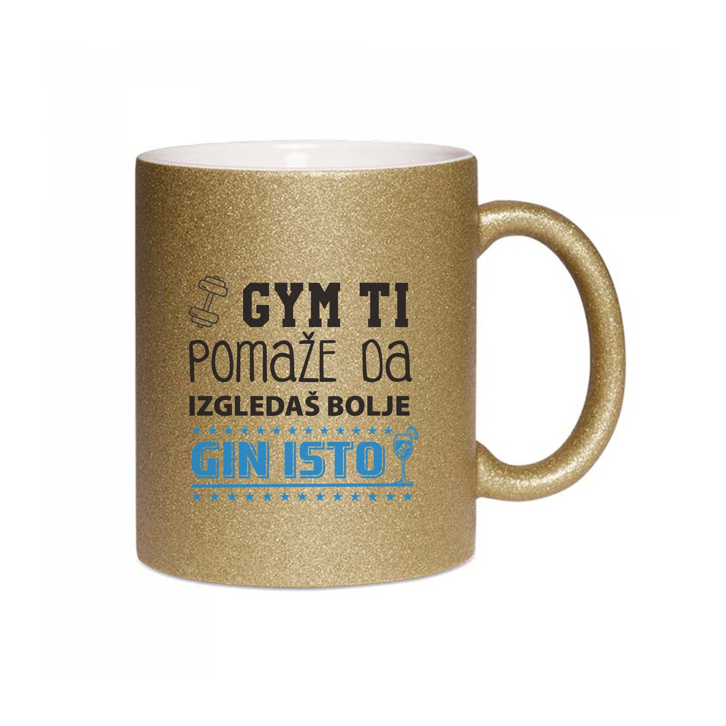 Gym ti pomaže da izgledaš bolje, Gin isto | Keramička šalica