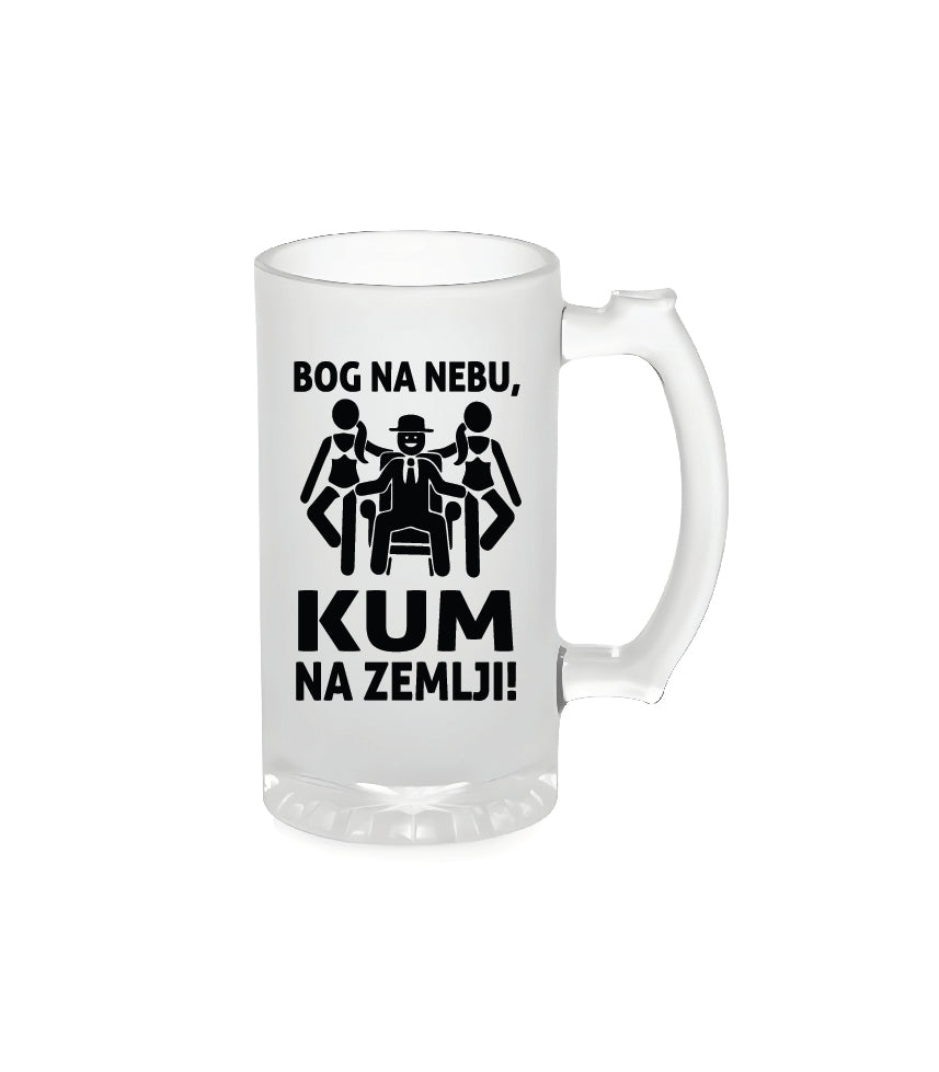 Bog na nebu, kum na zemlji | Staklena krigla